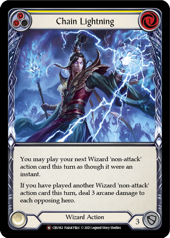 Flesh and Blood - Chain Lightning Rainbow Foil - Crucible of War Unlimited