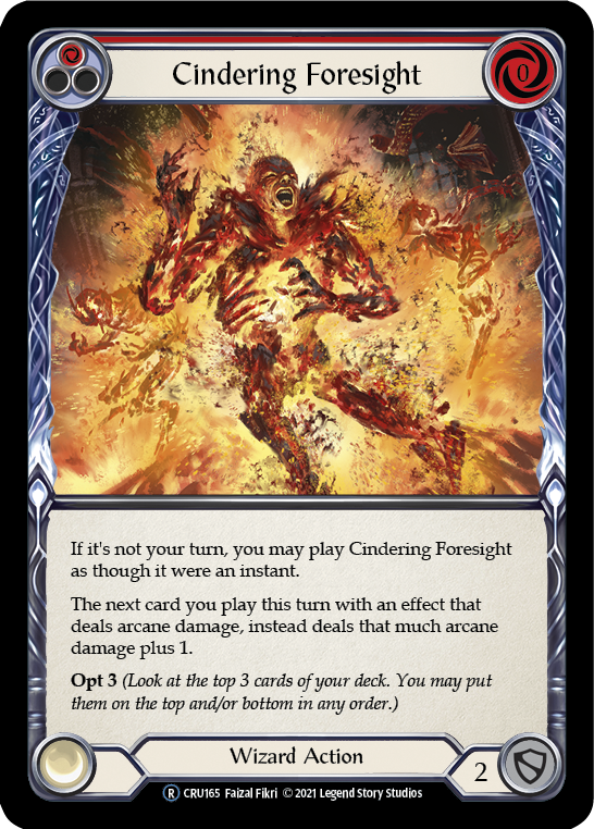 Flesh and Blood - Cindering Foresight (Red) - Crucible of War Unlimited