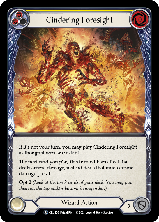 Flesh and Blood - Cindering Foresight (Yellow) - Crucible of War Unlimited