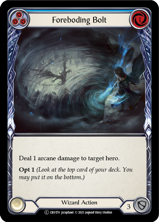 Flesh and Blood - Foreboding Bolt (Blue) - Crucible of War Unlimited