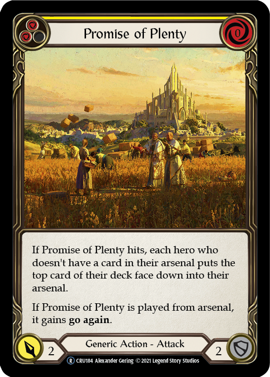 Flesh and Blood - Promise of Plenty (Yellow) - Crucible of War Unlimited