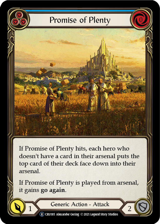 Flesh and Blood - Promise of Plenty (Blue) - Crucible of War Unlimited