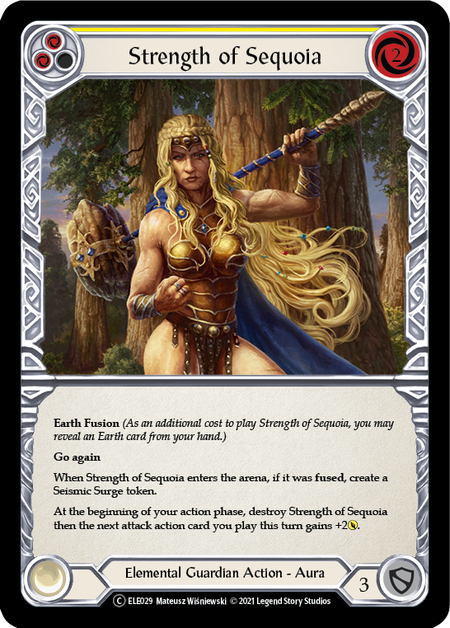 Flesh and Blood - Strength of Sequoia (Yellow) - Tales of Aria Unlimited