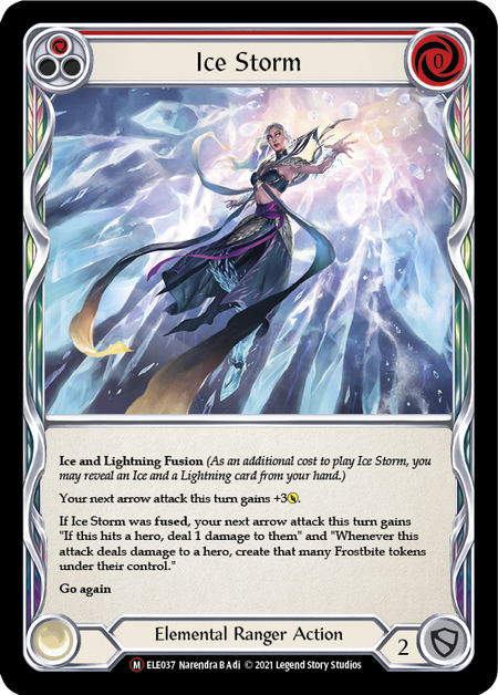 Flesh and Blood - Ice Storm Rainbow Foil - Tales of Aria Unlimited