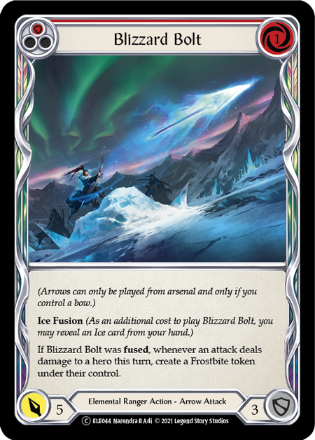 Flesh and Blood - Blizzard Bolt (Red) Rainbow Foil - Tales of Aria Unlimited