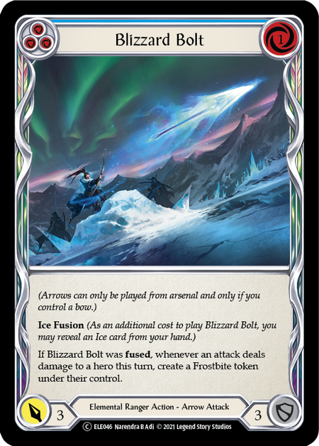 Flesh and Blood - Blizzard Bolt (Blue) Rainbow Foil - Tales of Aria Unlimited