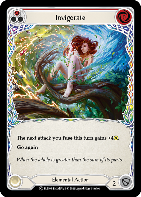 Flesh and Blood - Invigorate (Red) Rainbow Foil - Tales of Aria Unlimited