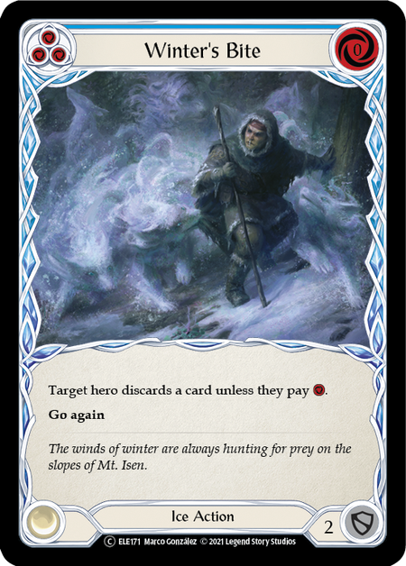 Flesh and Blood - Winter's Bite (Blue) Rainbow Foil - Tales of Aria Unlimited