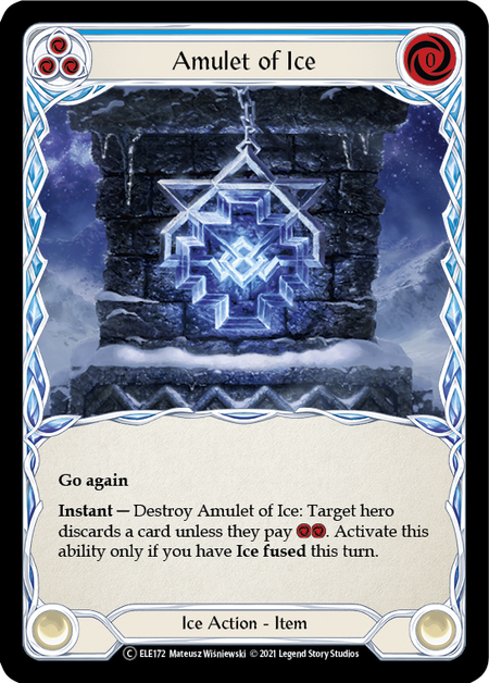 Flesh and Blood - Amulet of Ice Rainbow Foil - Tales of Aria Unlimited