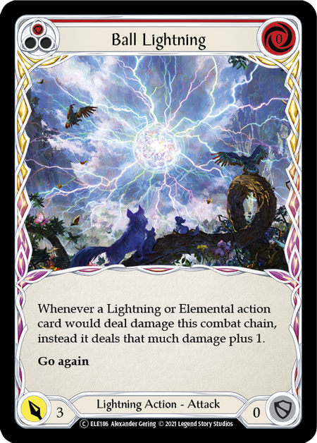 Flesh and Blood - Ball Lightning (Red) Rainbow Foil - Tales of Aria Unlimited