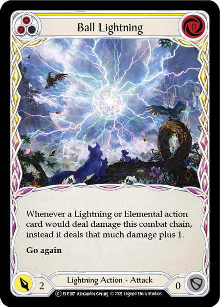 Flesh and Blood - Ball Lightning (Yellow) Rainbow Foil - Tales of Aria Unlimited