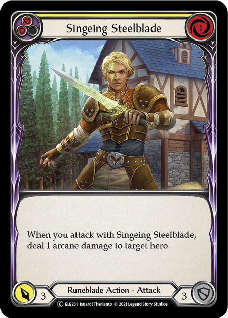 Flesh and Blood - Singeing Steelblade (Yellow) - Tales of Aria Unlimited