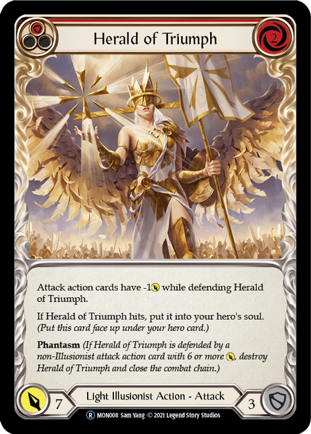 Flesh and Blood - Herald of Triumph (Red) Rainbow Foil - Monarch Unlimited