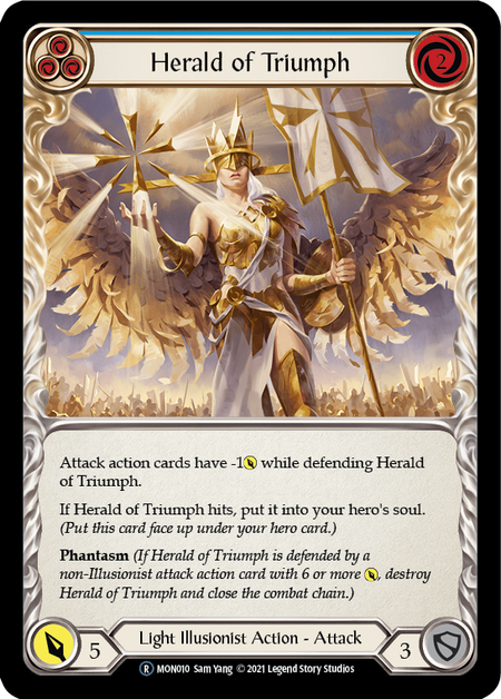Flesh and Blood - Herald of Triumph (Blue) Rainbow Foil - Monarch Unlimited