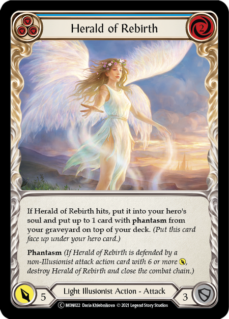 Flesh and Blood - Herald of Rebirth (Blue) Rainbow Foil - Monarch Unlimited