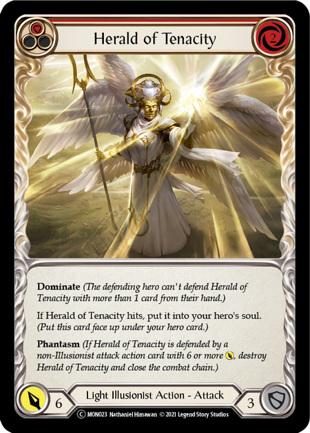 Flesh and Blood - Herald of Tenacity (Red) Rainbow Foil - Monarch Unlimited
