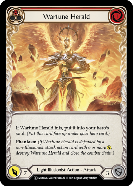Flesh and Blood - Wartune Herald (Red) Rainbow Foil - Monarch Unlimited