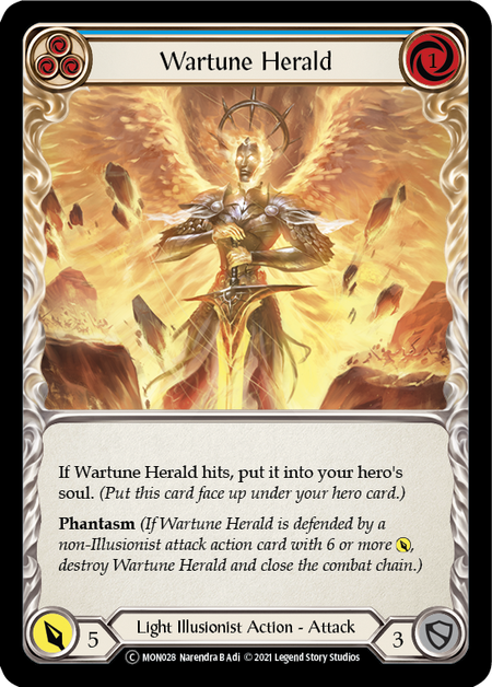 Flesh and Blood - Wartune Herald (Blue) Rainbow Foil - Monarch Unlimited
