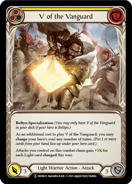 Flesh and Blood - V of the Vanguard Rainbow Foil - Monarch Unlimited