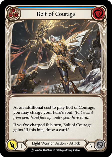 Flesh and Blood - Bolt of Courage (Blue) - Monarch Unlimited