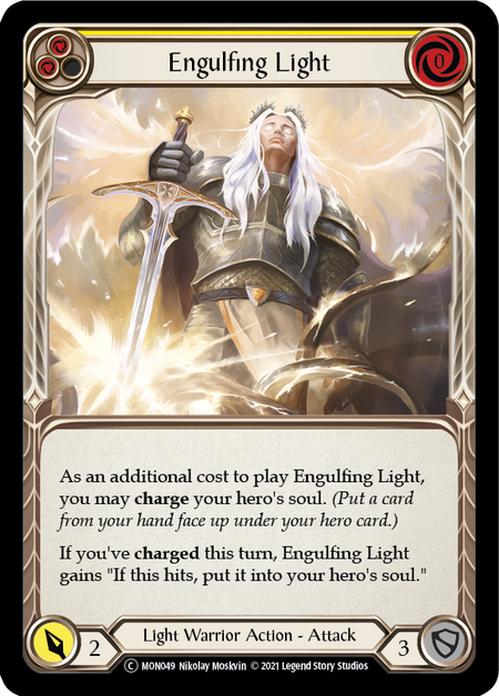 Flesh and Blood - Engulfing Light (Yellow) Rainbow Foil - Monarch Unlimited