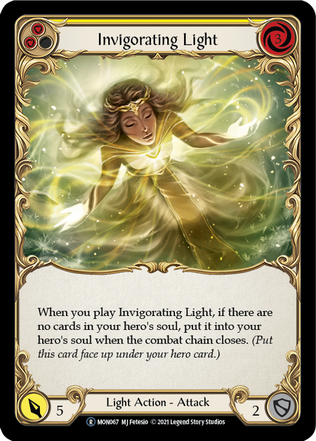 Flesh and Blood - Invigorating Light (Yellow) Rainbow Foil - Monarch Unlimited