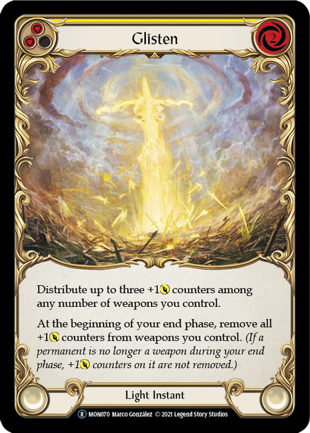 Flesh and Blood - Glisten (Yellow) Rainbow Foil - Monarch Unlimited