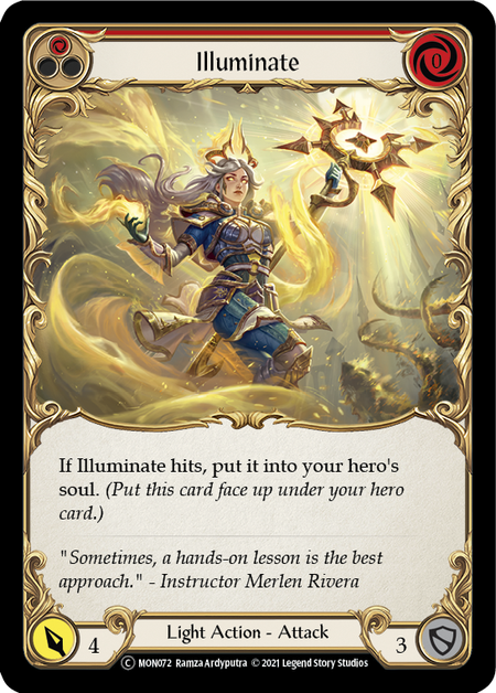 Flesh and Blood - Illuminate (Red) Rainbow Foil - Monarch Unlimited