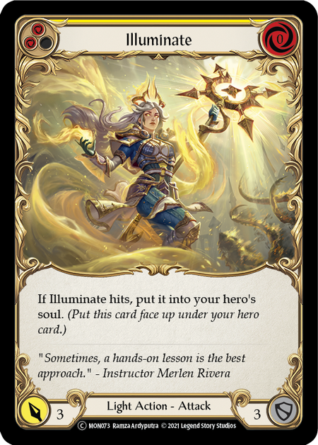 Flesh and Blood - Illuminate (Yellow) Rainbow Foil - Monarch Unlimited