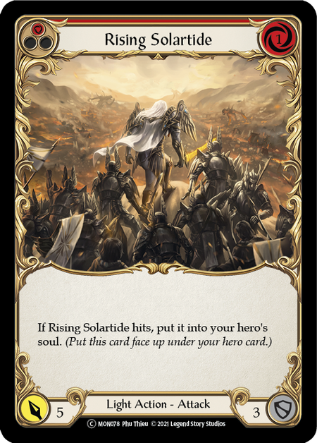 Flesh and Blood - Rising Solartide (Red) Rainbow Foil - Monarch Unlimited