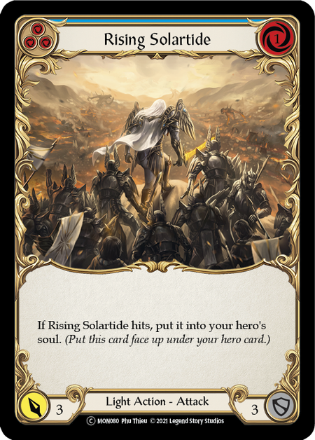 Flesh and Blood - Rising Solartide (Blue) Rainbow Foil - Monarch Unlimited