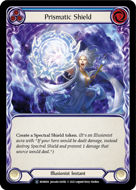 Flesh and Blood - Prismatic Shield (Blue) Rainbow Foil - Monarch Unlimited