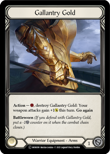 Flesh and Blood - Gallantry Gold Rainbow Foil - Monarch Unlimited