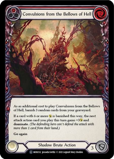 Flesh and Blood - Convulsions from the Bellows of Hell (Red) Rainbow Foil - Monarch Unlimited