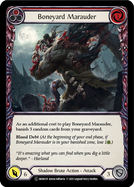 Flesh and Blood - Boneyard Marauder (Red) Rainbow Foil - Monarch Unlimited