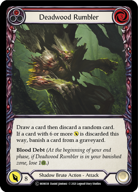 Flesh and Blood - Deadwood Rumbler (Red) Rainbow Foil - Monarch Unlimited