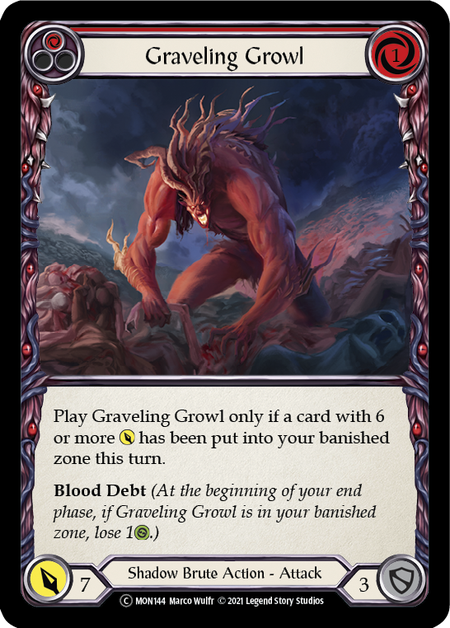 Flesh and Blood - Graveling Growl (Red) - Monarch Unlimited