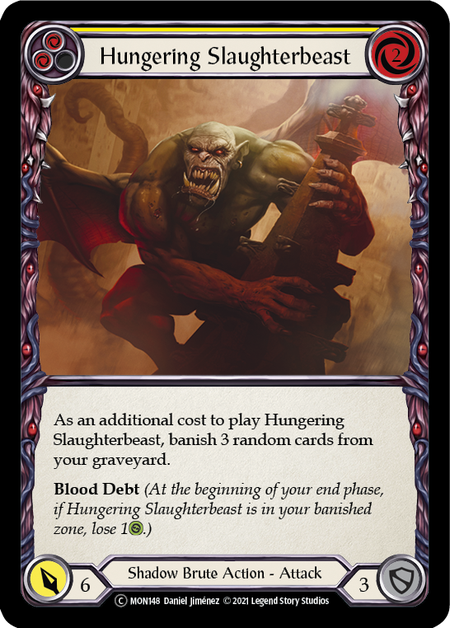 Flesh and Blood - Hungering Slaughterbeast (Yellow) - Monarch Unlimited