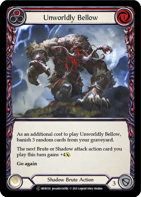 Flesh and Blood - Unworldly Bellow (Red) Rainbow Foil - Monarch Unlimited