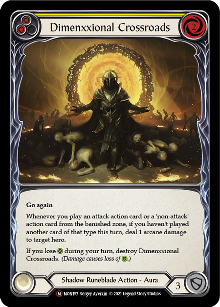 Flesh and Blood - Dimenxxional Crossroads Rainbow Foil - Monarch Unlimited