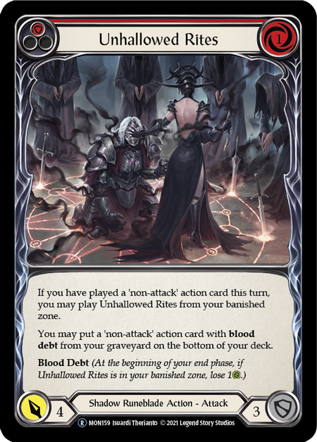 Flesh and Blood - Unhallowed Rites (Red) Rainbow Foil - Monarch Unlimited