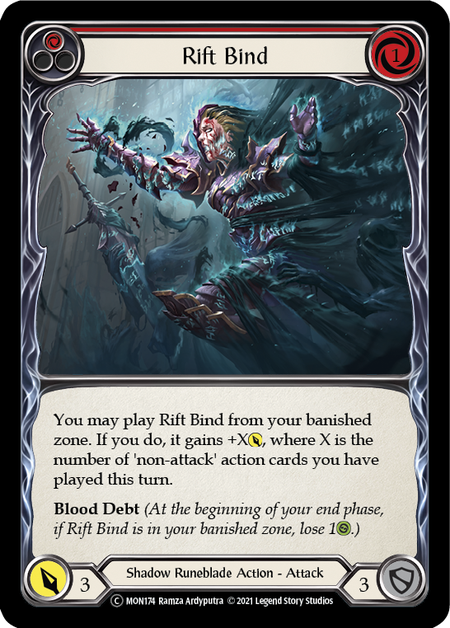 Flesh and Blood - Rift Bind (Red) Rainbow Foil - Monarch Unlimited