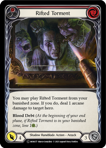 Flesh and Blood - Rifted Torment (Red) Rainbow Foil - Monarch Unlimited