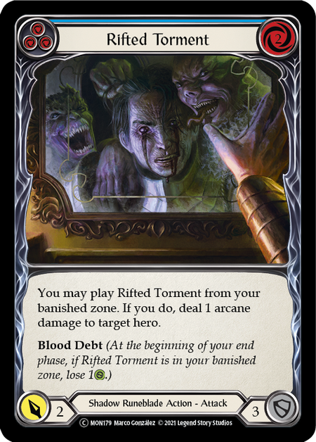 Flesh and Blood - Rifted Torment (Blue) Rainbow Foil - Monarch Unlimited