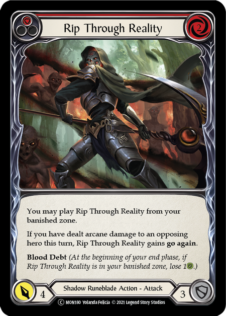 Flesh and Blood - Rip Through Reality (Red) Rainbow Foil - Monarch Unlimited