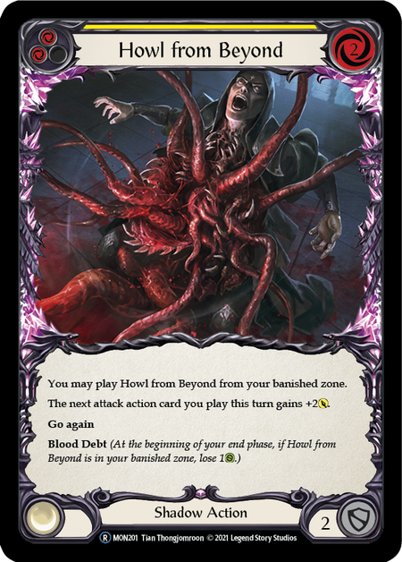 Flesh and Blood - Howl from Beyond (Yellow) Rainbow Foil - Monarch Unlimited