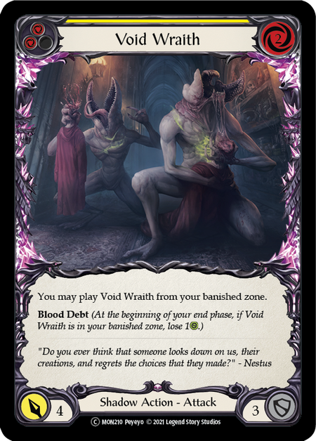 Flesh and Blood - Void Wraith (Yellow) Rainbow Foil - Monarch Unlimited