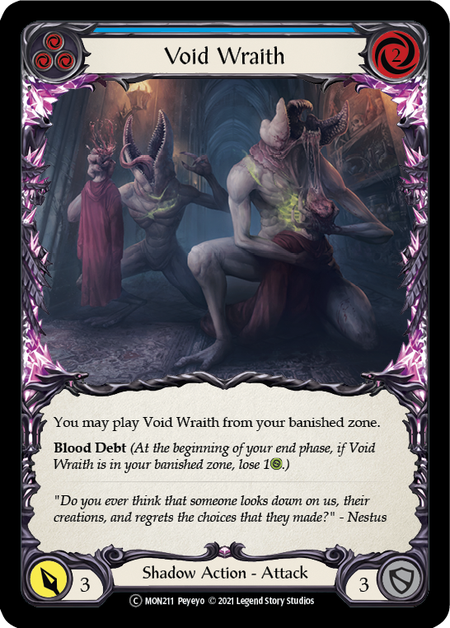 Flesh and Blood - Void Wraith (Blue) Rainbow Foil - Monarch Unlimited