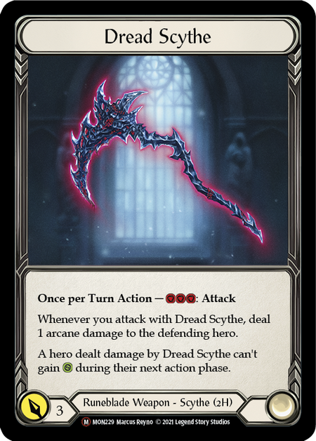 Flesh and Blood - Dread Scythe Rainbow Foil - Monarch Unlimited