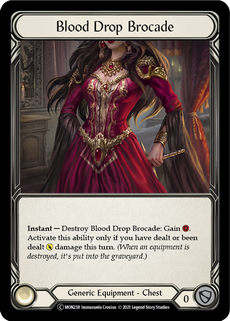 Flesh and Blood - Blood Drop Brocade Rainbow Foil - Monarch Unlimited